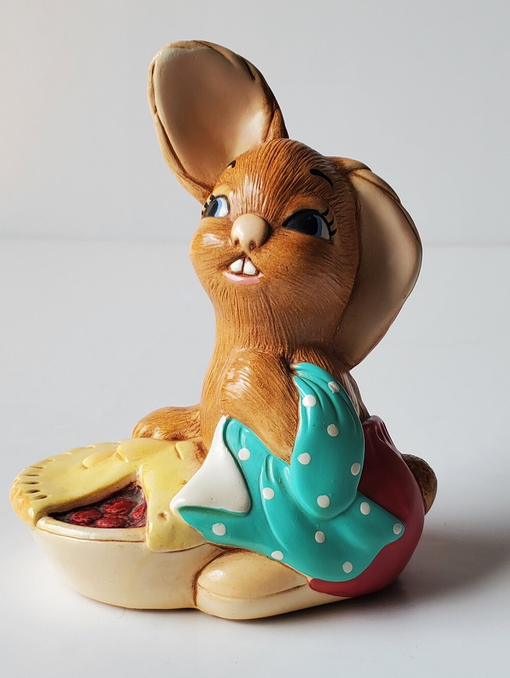 Vintage PenDelfin Pieface Rabbit Figurine 1966 Hand Painted Stonecraft